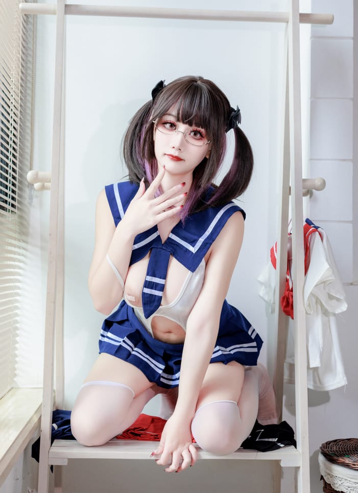 图片[1]-阿雪雪 – NO.02 连体水手服[95P-1.11GB]VIP-蜜桃啵啵