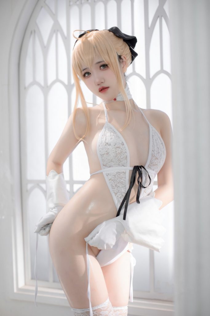 阿薰kaOri – NO.40 FGO 白Saber[50P-229MB]-蜜桃啵啵